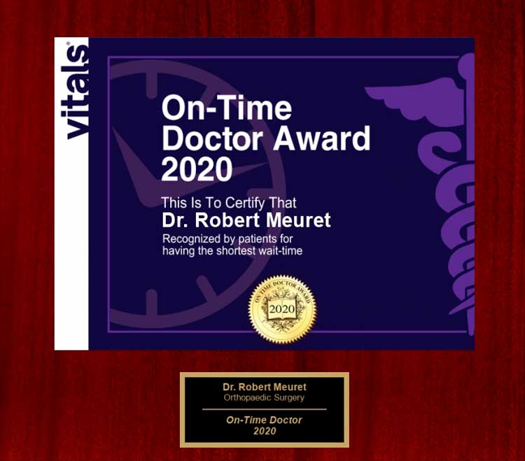 dr robert meuret, vitals, on time doctor award, 2020
