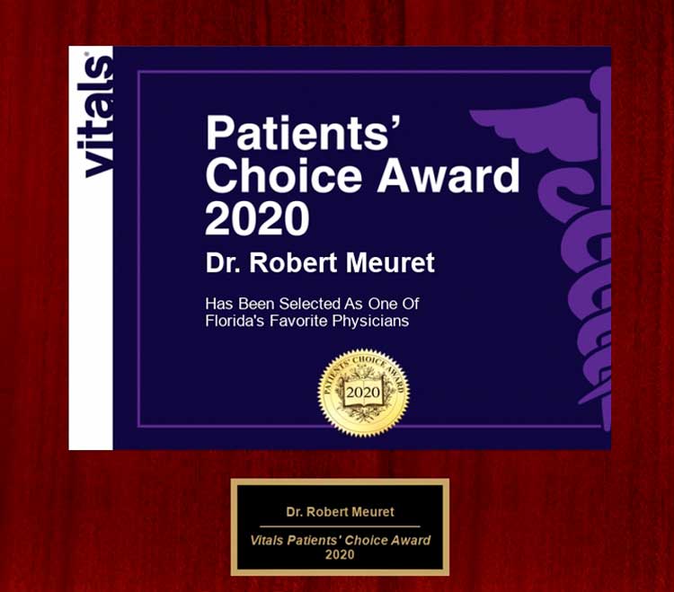 dr robert meuret, vitals patients choice award, 2020