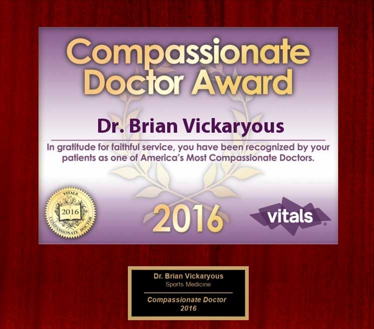 compassionate doctors award in sports medicine